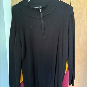 Men's Black Half-Zip Sweater